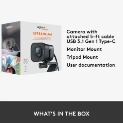 Logitech C Streaming|Hjemmekontor|Streamcam Webkamera