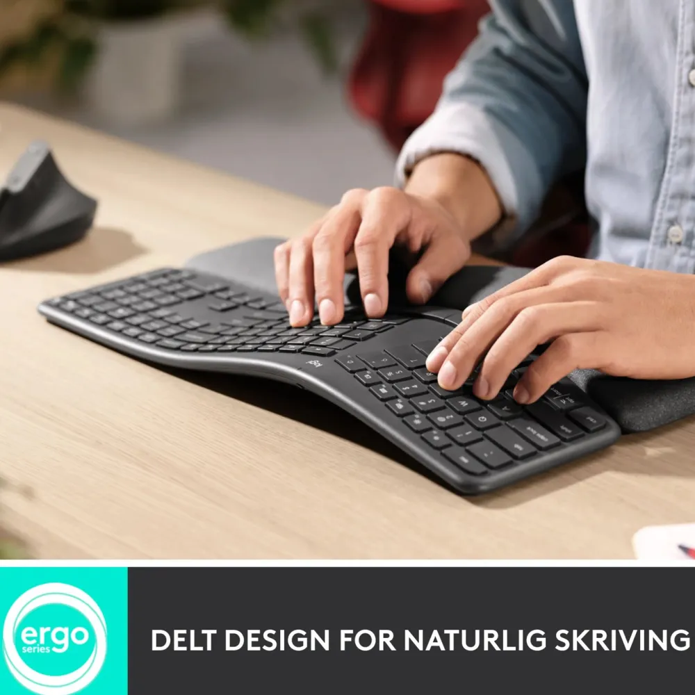 Logitech Datatilbehør|Ergonomi|Ergo K860 Ergonomisk tastatur