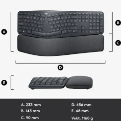 Logitech Datatilbehør|Ergonomi|Ergo K860 Ergonomisk tastatur