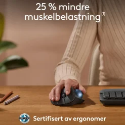 Logitech Datatilbehør|Ergonomi|Ergo M575S Trådløs mus med styrekule