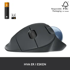 Logitech Datatilbehør|Datamus|Ergo M575 Trådløs datamus Svart