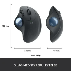 Logitech Datatilbehør|Datamus|Ergo M575 Trådløs datamus Svart