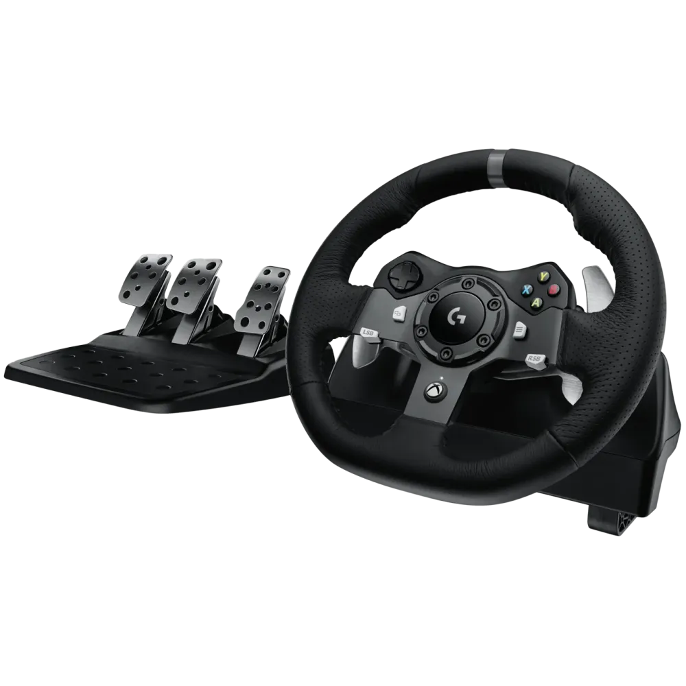 Logitech G Ratt Og Pedaler|920 Driving Force Ratt til Xbox og PC