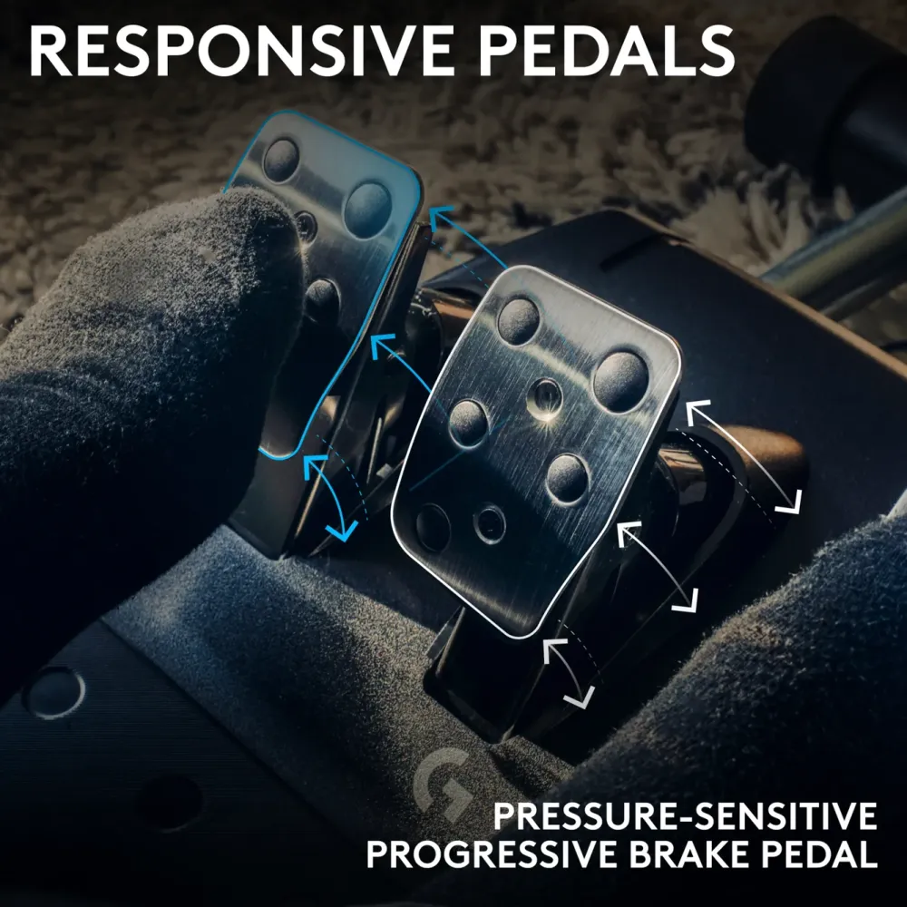 Logitech G Ratt Og Pedaler|923 Driving Force Ratt for Playstation og PC