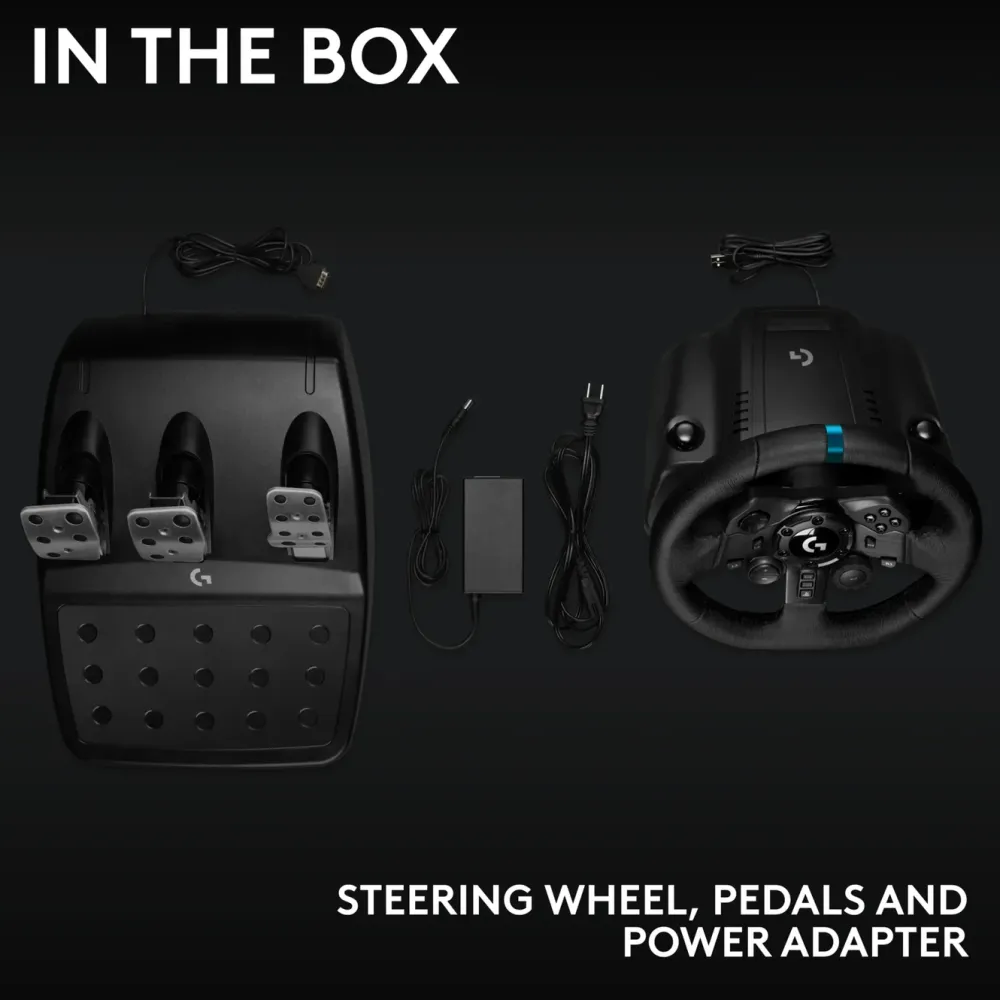 Logitech G Ratt Og Pedaler|923 Driving Force Ratt for Playstation og PC