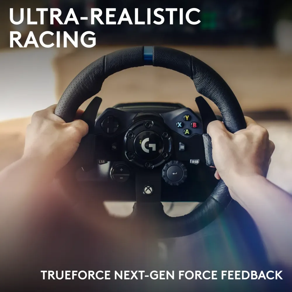 Logitech G Ratt Og Pedaler|923 Driving Force Ratt til Xbox og PC