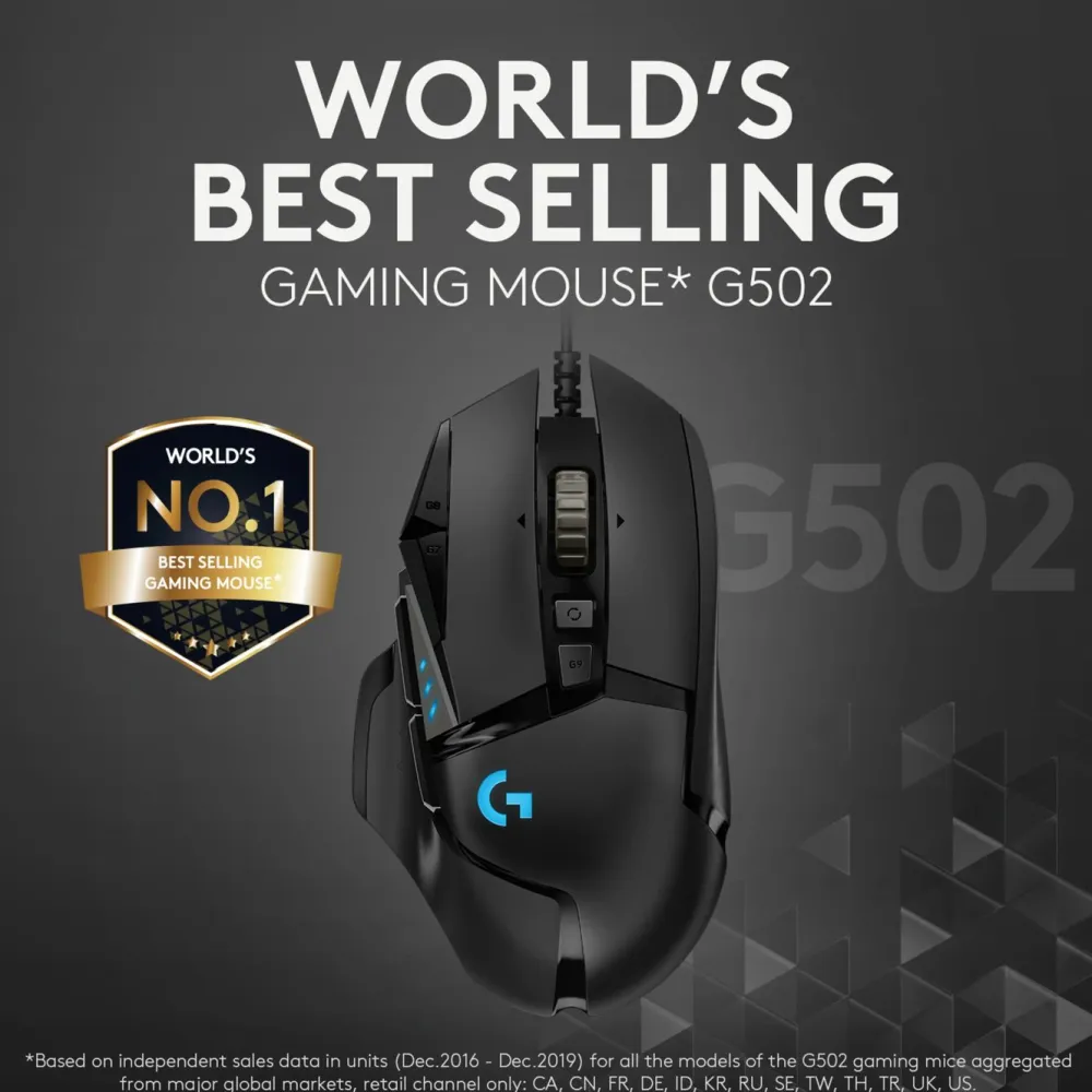 Logitech G Gaming Mus|Datamus|502 Hero Profesjonell gamingmus