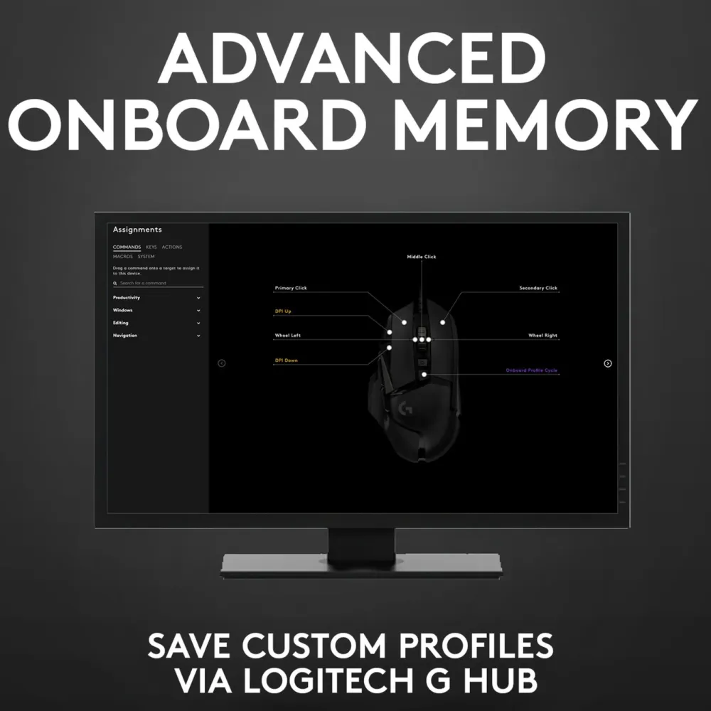 Logitech G Gaming Mus|Datamus|502 Hero Profesjonell gamingmus