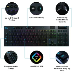 Logitech G Tastatur|Gaming Tastatur|915 Lightspeed Mekanisk tastatur