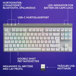 Logitech Tastatur|Gaming Tastatur|G515 Lightspeed TKL Trådløst gamingtastatur