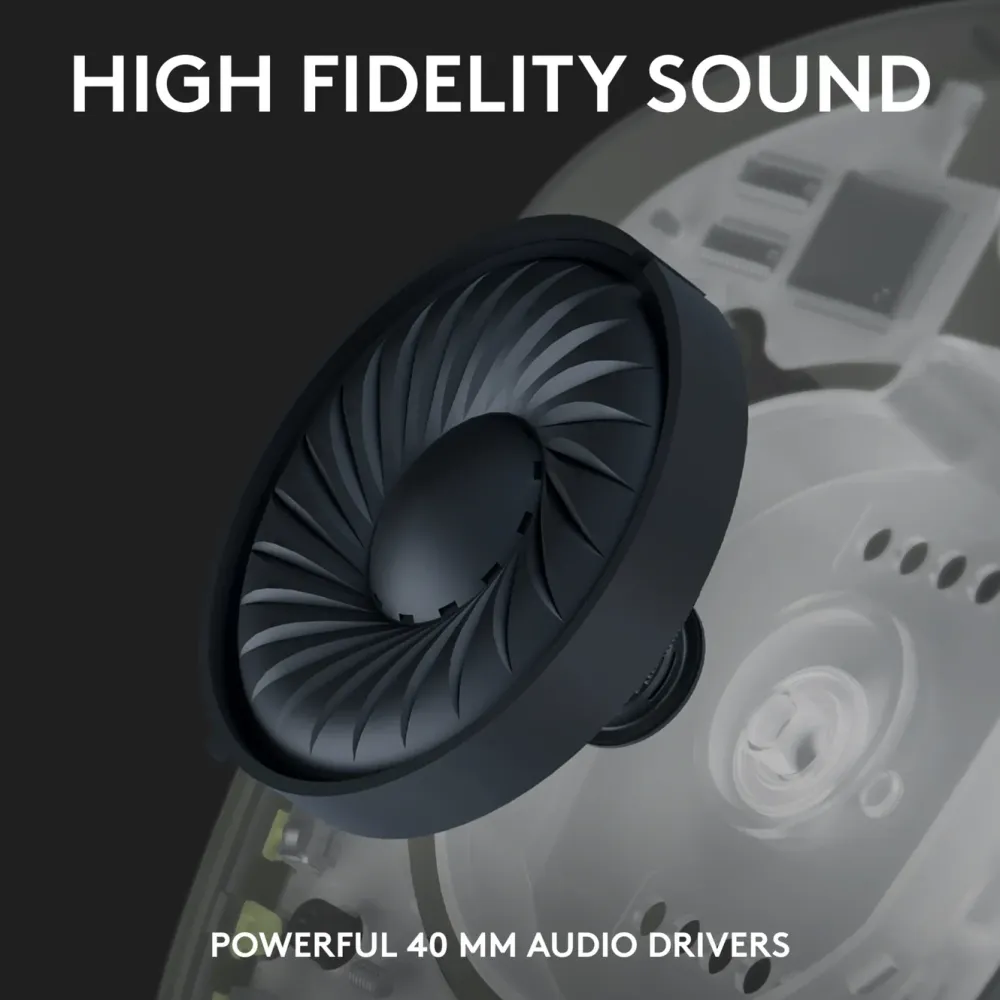 Logitech G Dataheadset|Gaming Hodetelefoner|435 Lightspeed Trådløst gamingheadset