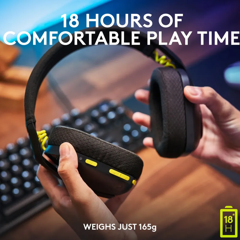 Logitech G Dataheadset|Gaming Hodetelefoner|435 Lightspeed Trådløst gamingheadset