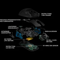Logitech G Datamus|Skjermbeskytter Og Deksel|Pro Trådløs gaming-mus for proffene