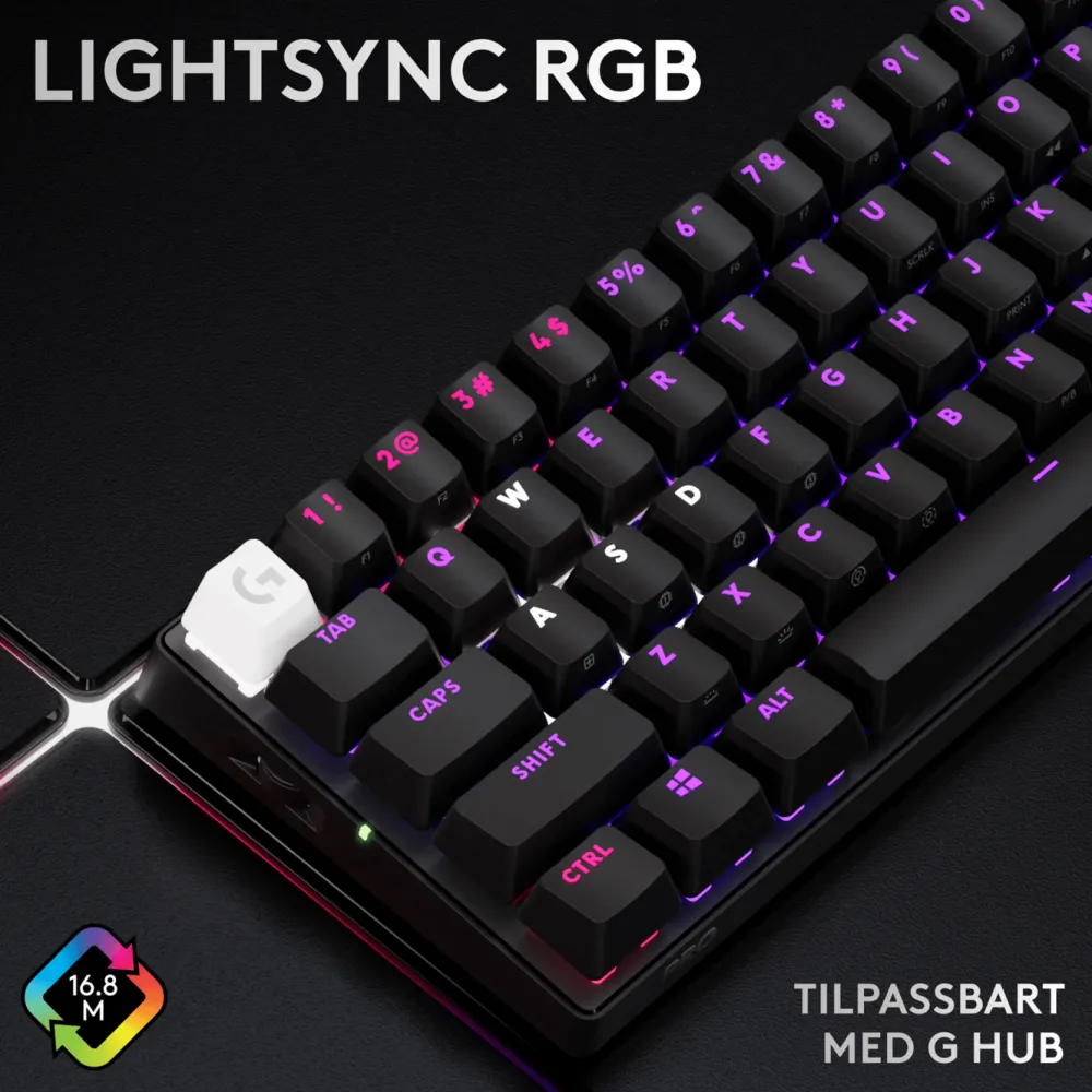 Logitech G Tastatur|Gaming Tastatur|PRO X 60 Lightspeed Trådløst gamingtastatur