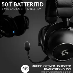 Logitech G Gaming Hodetelefoner|Pro X2 Lightspeed Trådløst headset