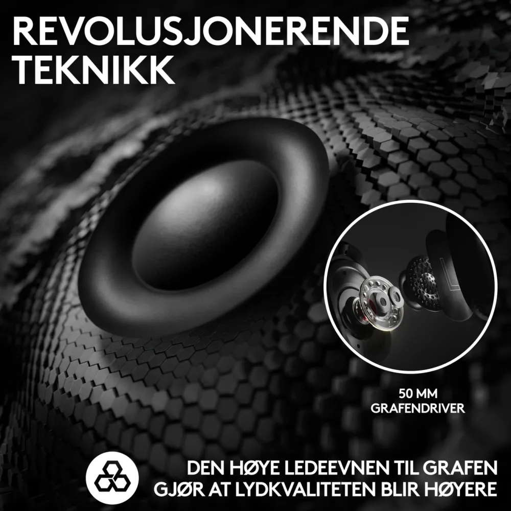 Logitech G Gaming Hodetelefoner|Pro X2 Lightspeed Trådløst headset