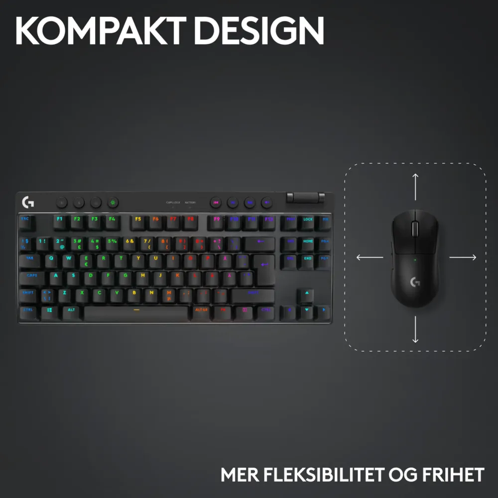 Logitech G Tastatur|Gaming Tastatur|Pro X TKL Lightspeed Gamingtastatur
