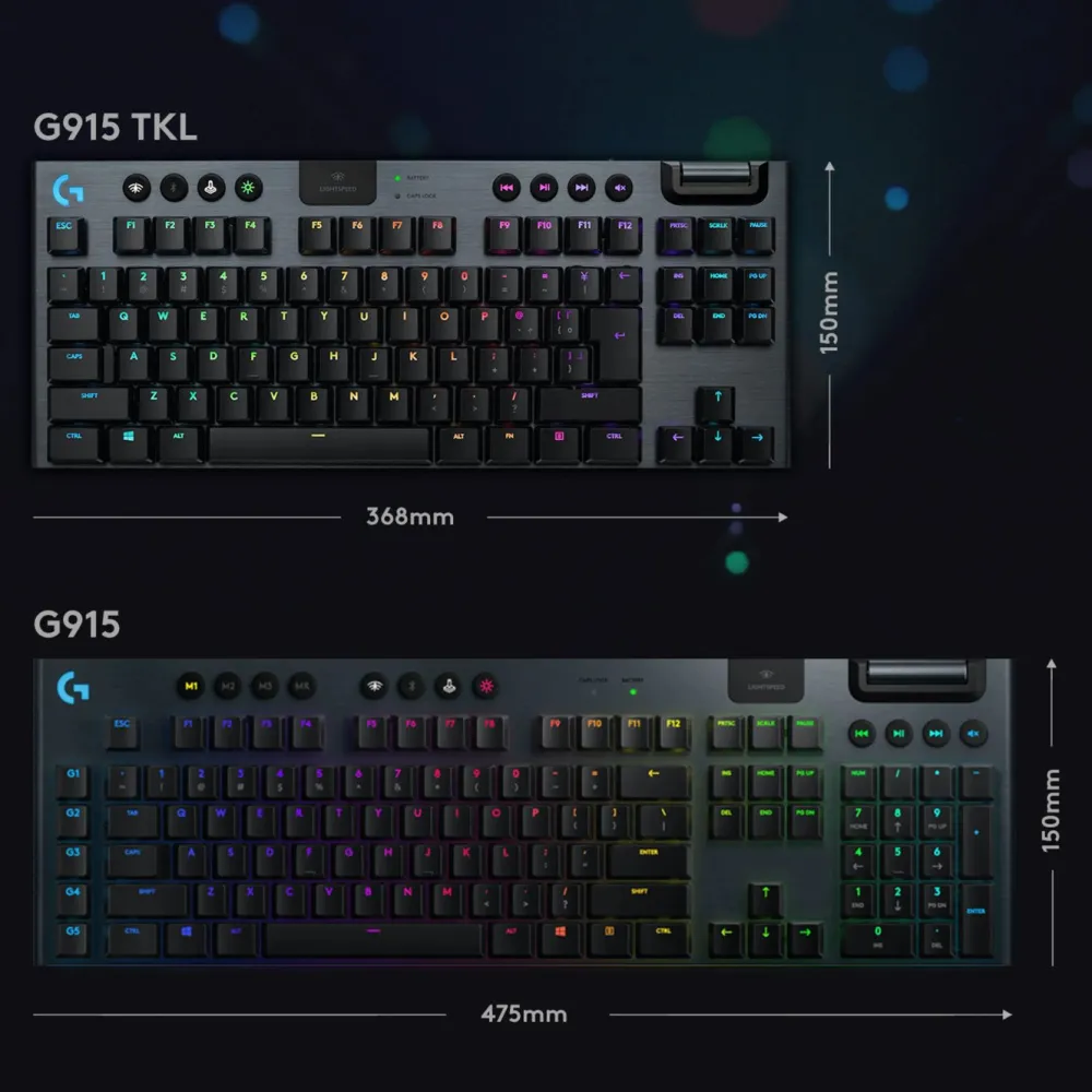 Logitech G Tastatur|Gaming Tastatur|915 TKL Mekanisk tastatur