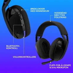 Logitech Gaming Hodetelefoner|G321 Trådløst gamingheadset Svart