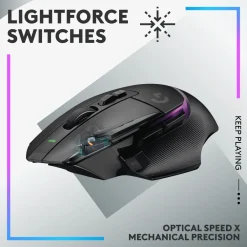 Logitech G Gaming Mus|Datamus|502 X Plus Trådløs gamingmus Svart