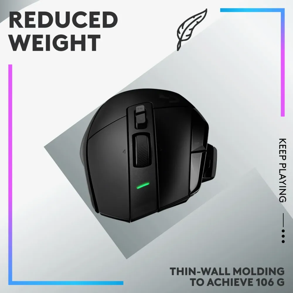 Logitech G Gaming Mus|Datamus|502 X Plus Trådløs gamingmus Svart
