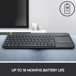 Logitech Tastatur|Gaming Tastatur|K400 Plus Trådløst tastatur med Touchpad