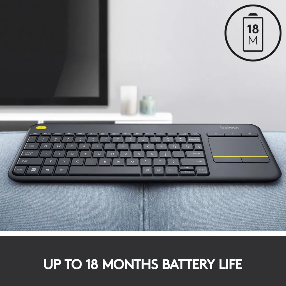 Logitech Tastatur|Gaming Tastatur|K400 Plus Trådløst tastatur med Touchpad