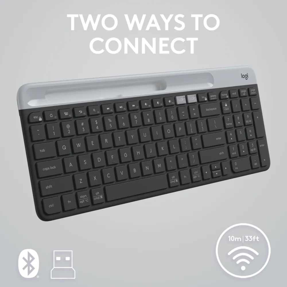 Logitech Tastatur|Gaming Tastatur|K580 Slim Trådløst tastatur