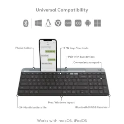 Logitech Tastatur|Gaming Tastatur|K580 Slim Trådløst tastatur