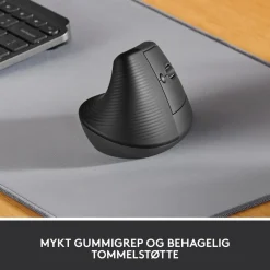 Logitech Datatilbehør|Datamus|Lift Vertikal datamus Graphite