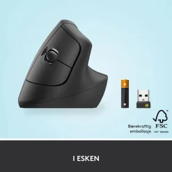 Logitech Datatilbehør|Datamus|Lift Vertikal datamus Graphite
