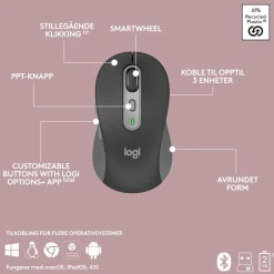 Logitech Tastatur|Gaming Tastatur|MK950 Signature Slim Trådløst tastatur og mus