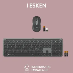 Logitech Tastatur|Gaming Tastatur|MK950 Signature Slim Trådløst tastatur og mus