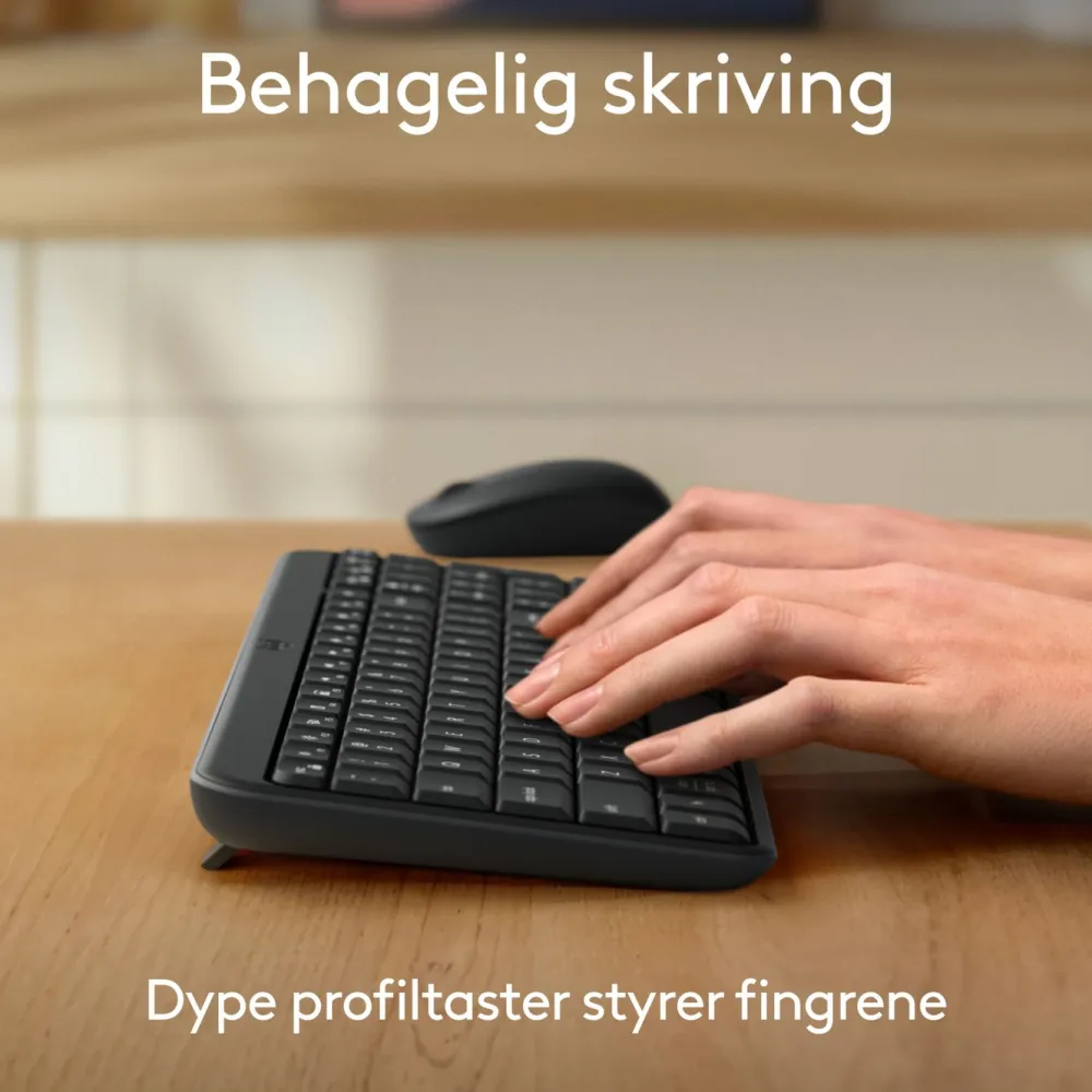 Logitech Tastatur|Gaming Tastatur|MK250 Trådløst tastatur med mus