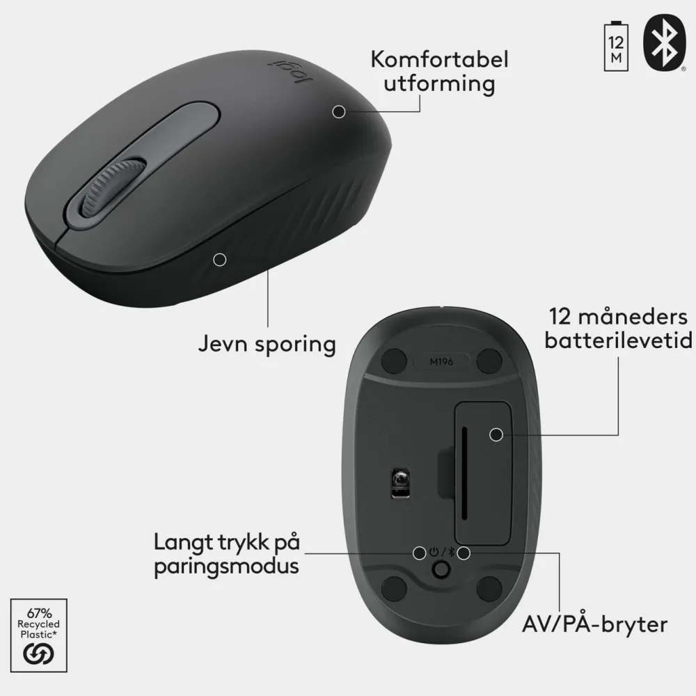 Logitech Tastatur|Gaming Tastatur|MK250 Trådløst tastatur med mus
