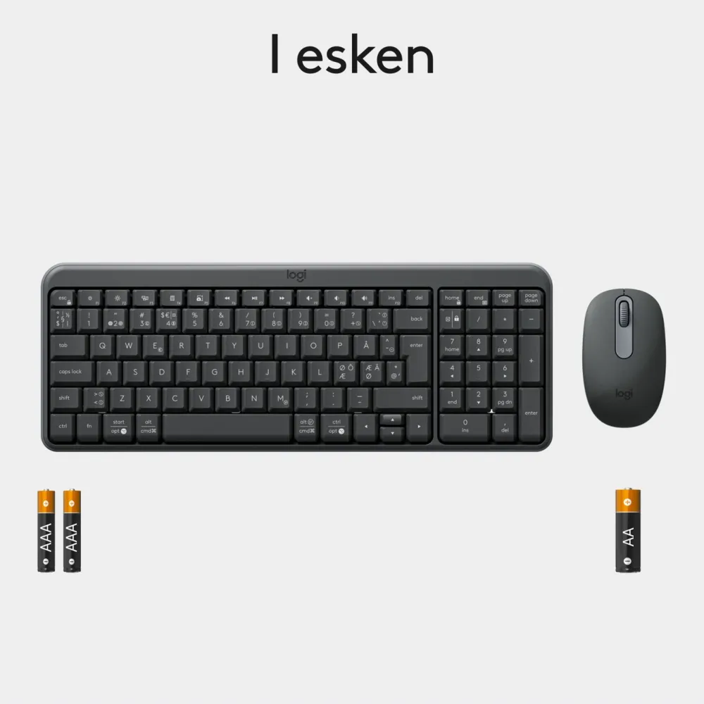 Logitech Tastatur|Gaming Tastatur|MK250 Trådløst tastatur med mus