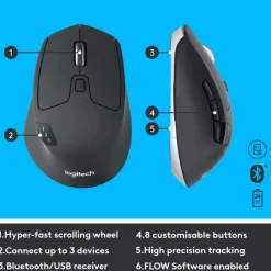 Logitech Datatilbehør|Tastatur|MK850 Trådløst tastatur og mus