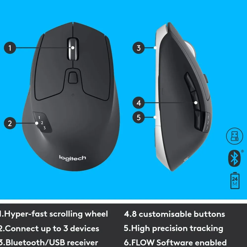 Logitech Datatilbehør|Tastatur|MK850 Trådløst tastatur og mus