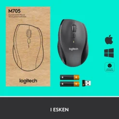 Logitech Datatilbehør|Ergonomi|M705 trådløs datamus