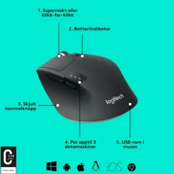 Logitech Datamus|M720 Trådløs datamus