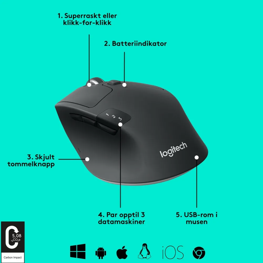 Logitech Datamus|M720 Trådløs datamus