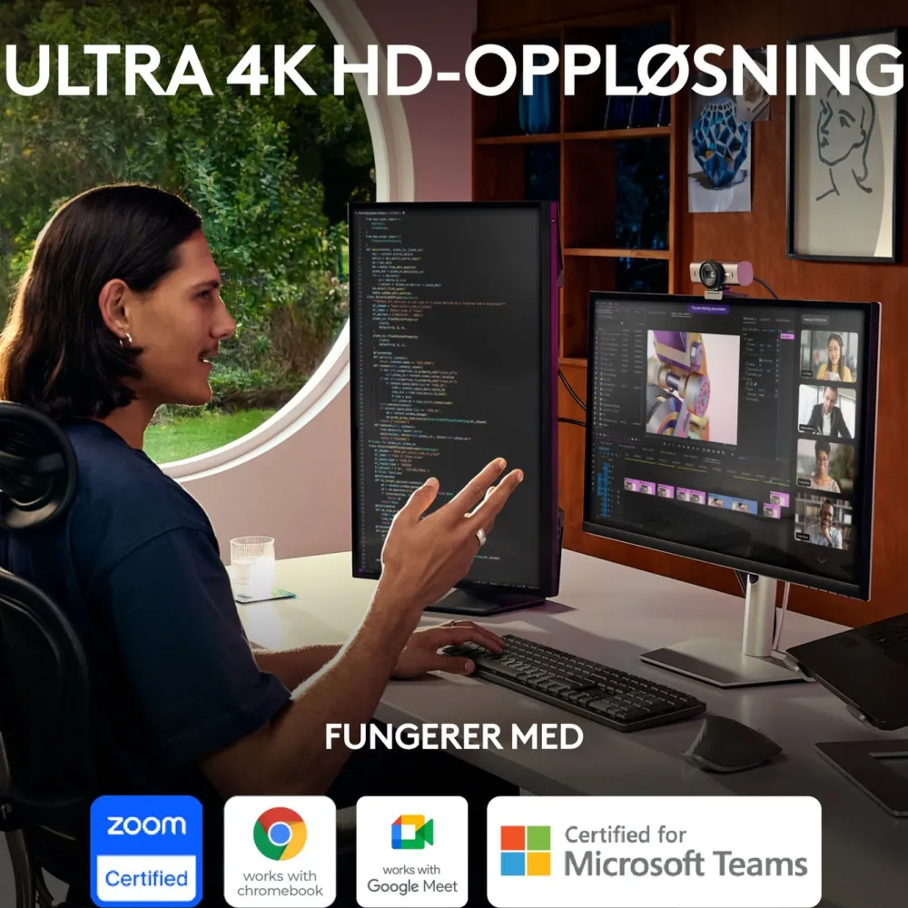 Logitech Hjemmekontor|Webkameraer|MX Brio 4K Webkamera