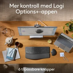 Logitech Datatilbehør|Ergonomi|MX Ergo S Ergonomisk mus med styrekule