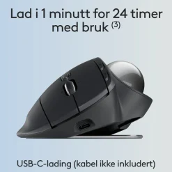 Logitech Datatilbehør|Ergonomi|MX Ergo S Ergonomisk mus med styrekule