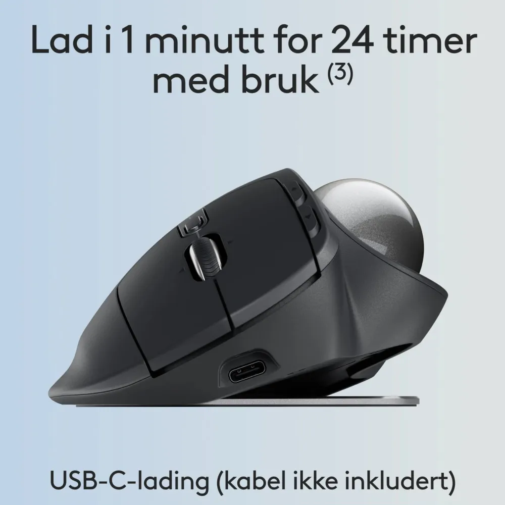 Logitech Datatilbehør|Ergonomi|MX Ergo S Ergonomisk mus med styrekule