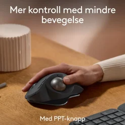 Logitech Datatilbehør|Ergonomi|MX Ergo S Ergonomisk mus med styrekule
