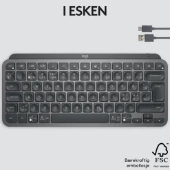 Logitech Tastatur|Gaming Tastatur|MX Keys Mini Trådløst tastatur Grå