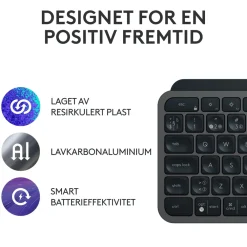 Logitech Tastatur|Gaming Tastatur|MX Keys S COMBO Trådløst tastatur og Mus