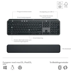 Logitech Tastatur|Gaming Tastatur|MX Keys S COMBO Trådløst tastatur og Mus