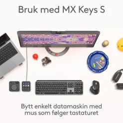 Logitech Datatilbehør|Ergonomi|MX Master 4 Trådløs ergonomisk mus Graphite